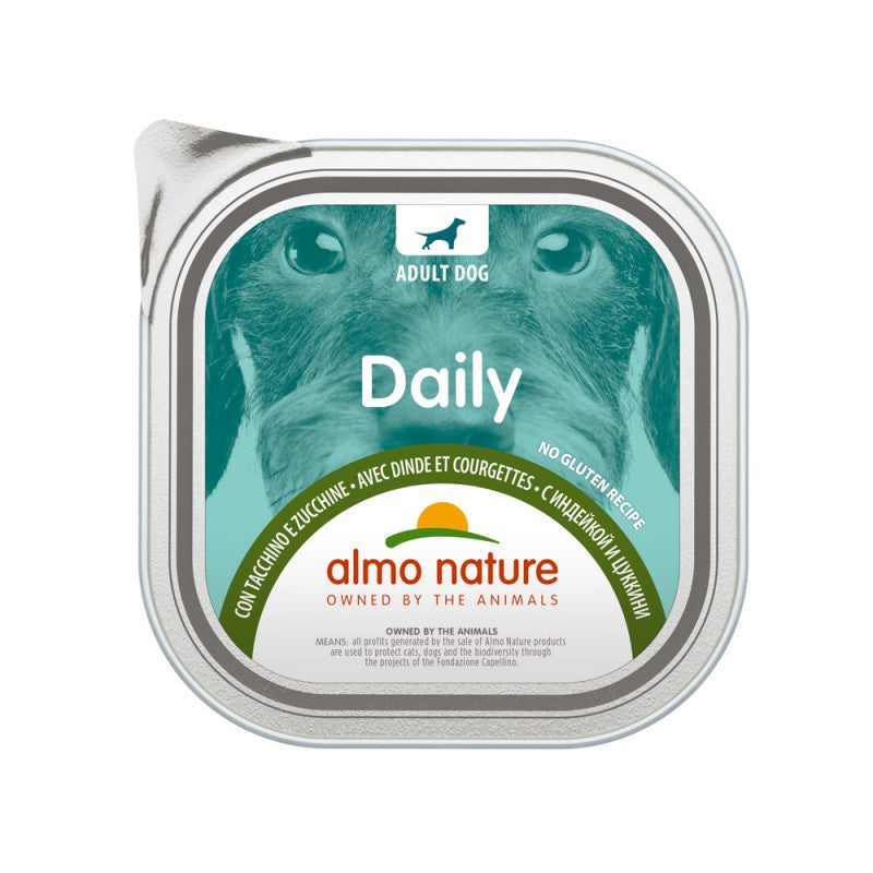 Almo Nature DAILY Pastete für Hunde mit Truthahn und Zucchini, 300 g