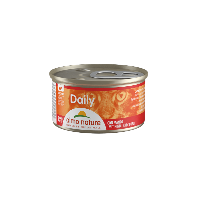 Almo Nature DAILY Morceaux en Sauce pour Chat au Bœuf, 85g