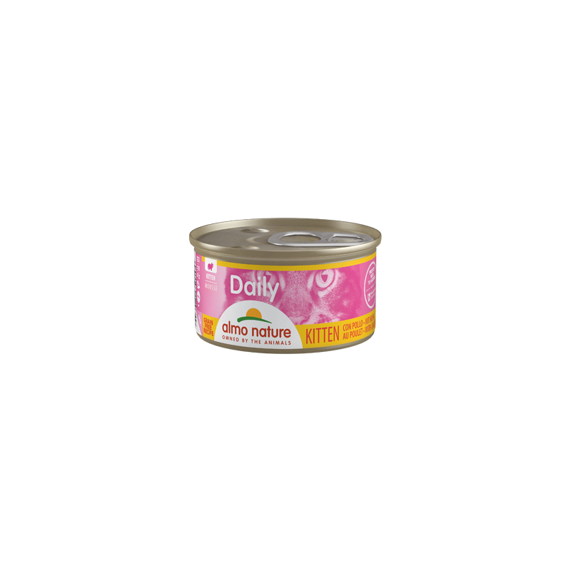 Almo Nature DAILY Kitten Pate pour chat au poulet, 85 g