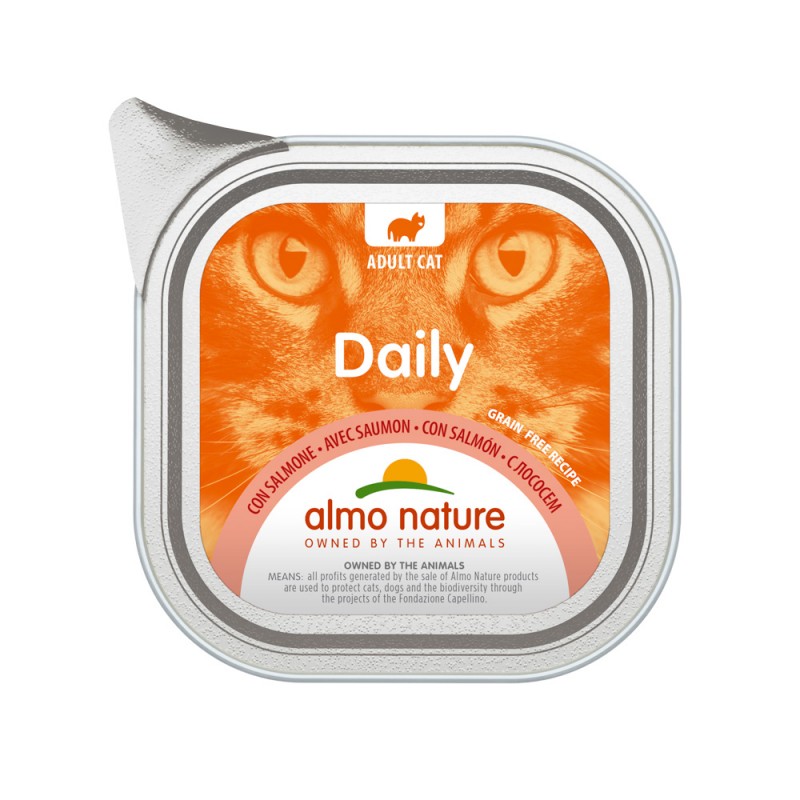 Almo Nature DAILY Pate For Adult Cat With Salmon, 100g x 12