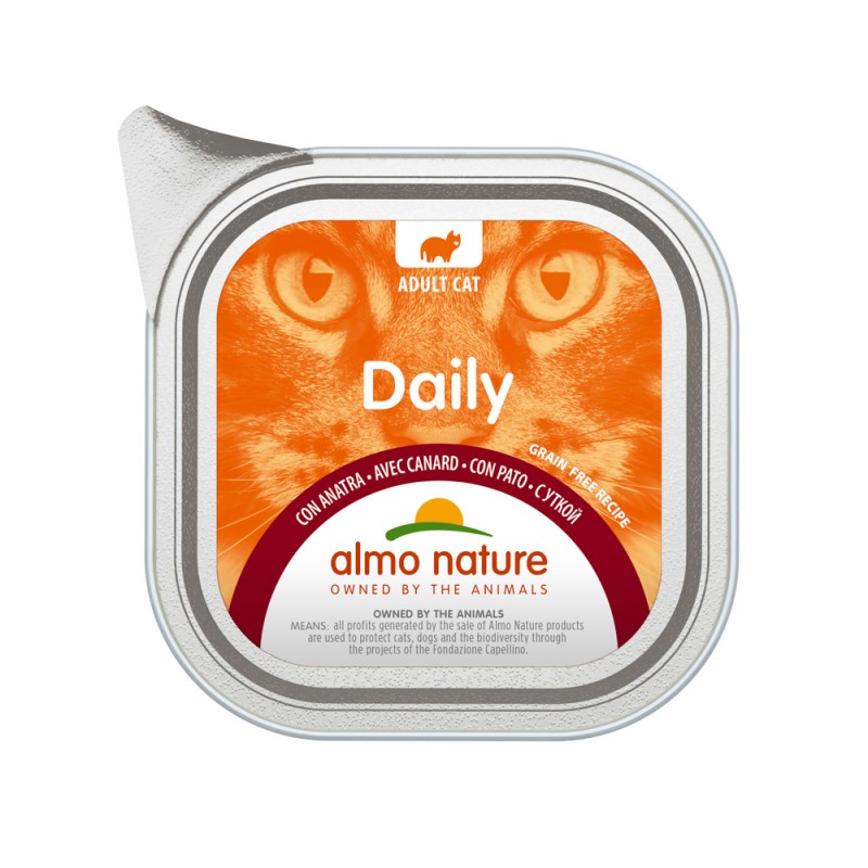 Almo Nature DAILY Pate For Adult Cat With Duck, 100g x 12