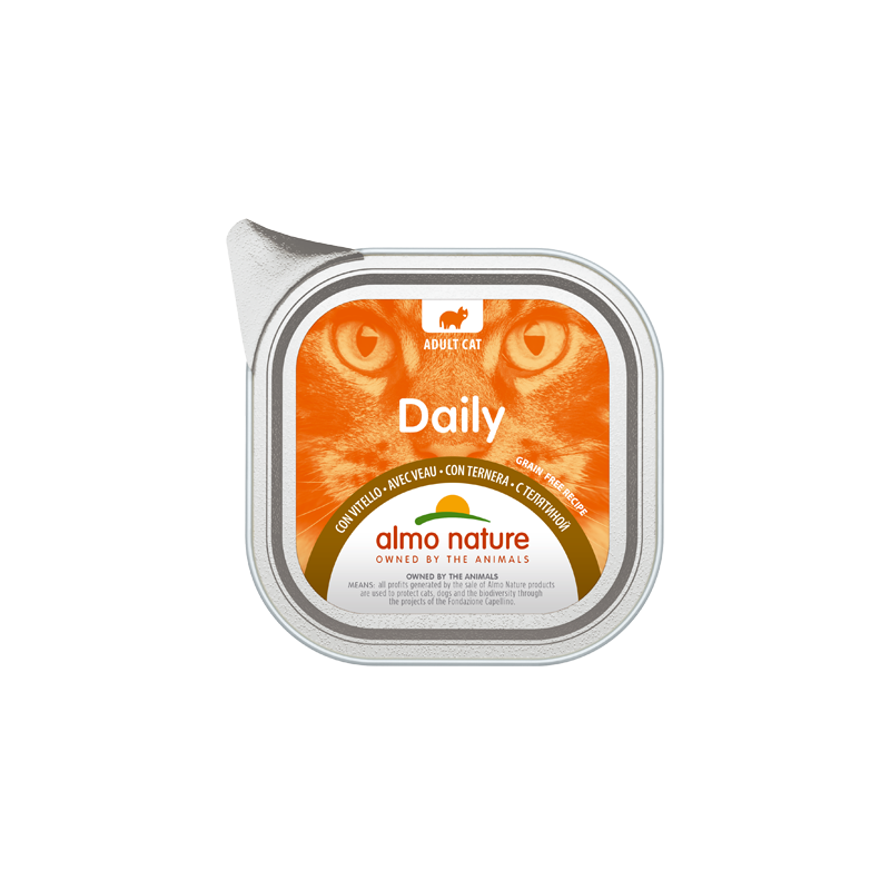 Almo Nature DAILY Pate For Adult Cat With Veal, 100g x 12