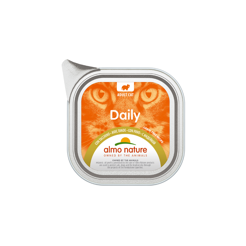 Almo Nature DAILY Pate pour chat adulte à la dinde, 100 g