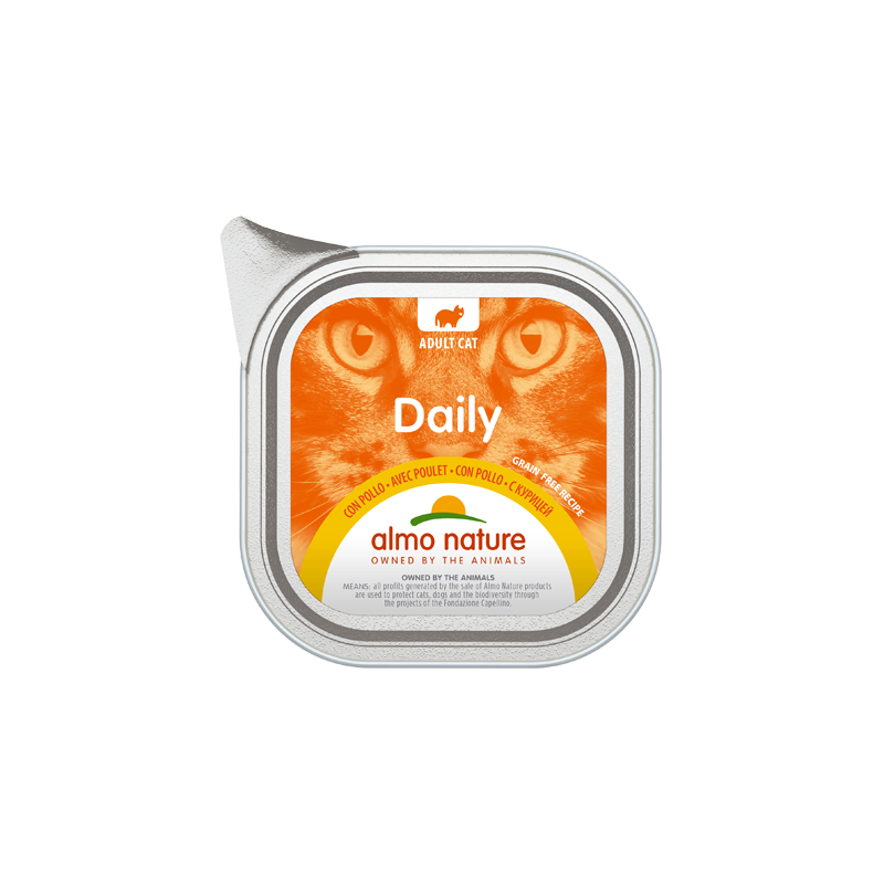 Almo Nature DAILY Pate Pour Chat Adulte Au Poulet, 100g