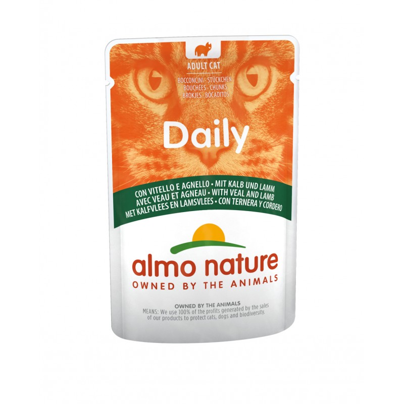 Almo Nature DAILY Wet Cat Food With Veal And Lamb, 70g