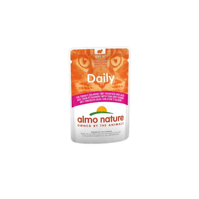 Almo Nature DAILY Wet Cat Food With Tuna And Salmon, 70g