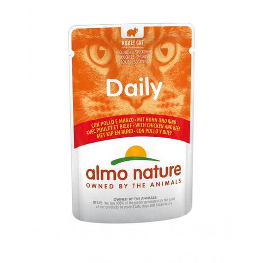 Almo Nature DAILY Wet Cat Food With Chicken And Beef, 70g
