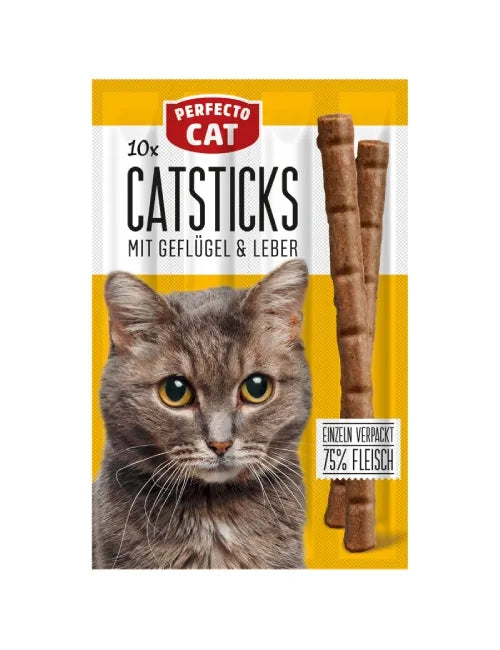 Perfecto Cat Sticks Aves con hígado 10 unidades x 5 g