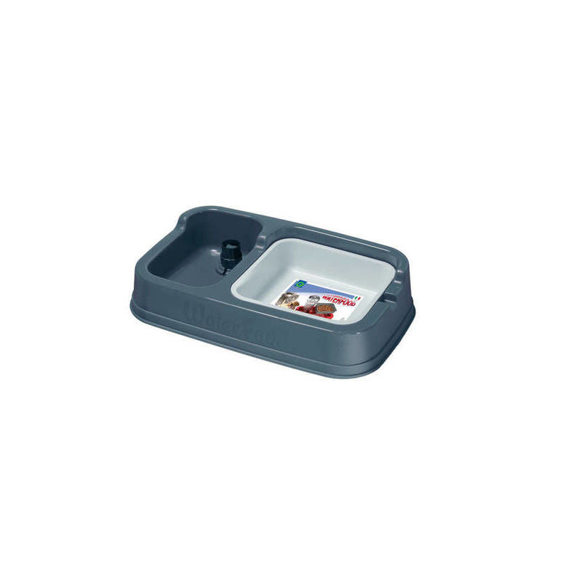 Food/Water Dispenser, non-slip, dimensions 34 x 20.5 x 7 cm (height)