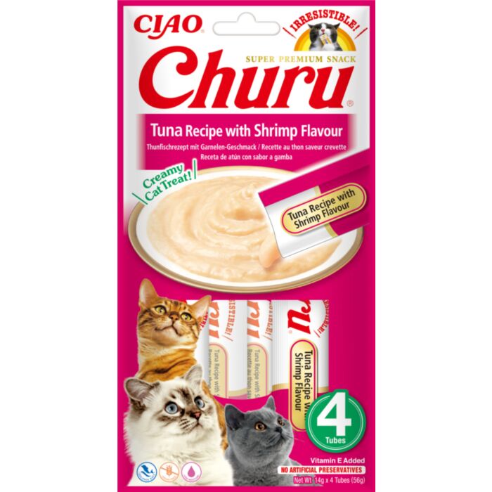 Churu Puree Cat Tuna/Shrimps 14GX4 N12 Taste Toppers
