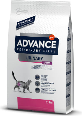 Advance Vet Cat Urinary Stress Sausā kaķu barība urīnceļu veselībai un stresa mazināšanai, 7.5kg