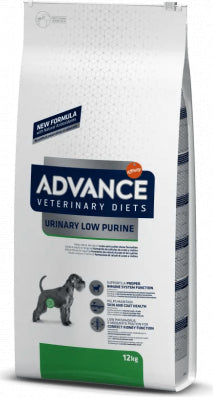 Advance Vet Dog Urinary Low Purine Sausā suņu barība deurinācijas problēmu gadījumos, 12kg