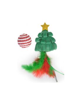 Camon Christmas plush tree with feather 4x4cm