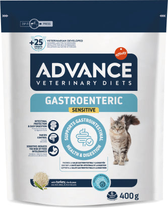 Advance Vet Chat Gastroentérique Sensible Croquettes pour Chat Avec Dinde, 0,4kg
