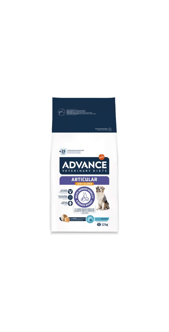 Advance Vet Chien Articulaire Calories Réduites Nourriture Sèche Légère Pour Chien Avec Poulet, 3kg