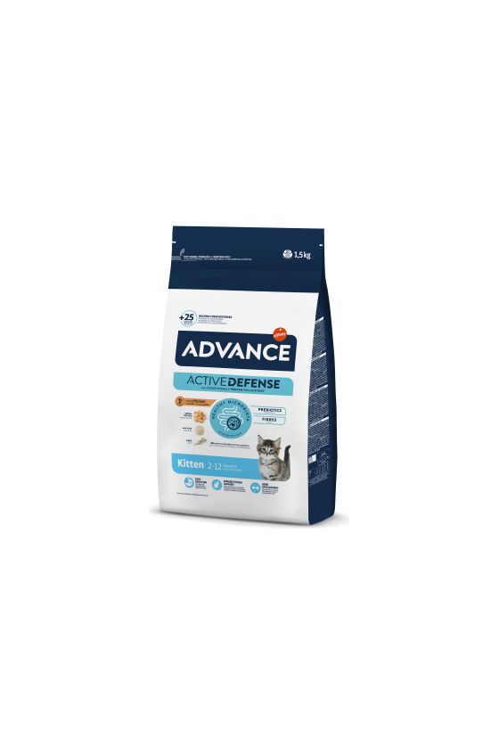 Nourriture sèche pour chaton Advance avec poulet et riz, 1,2 kg + 300 g