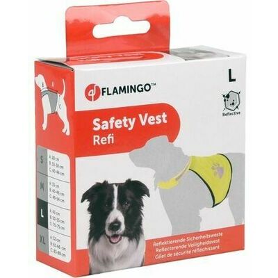 Flamingo Safety Vest L Size for Dogs Red Colour