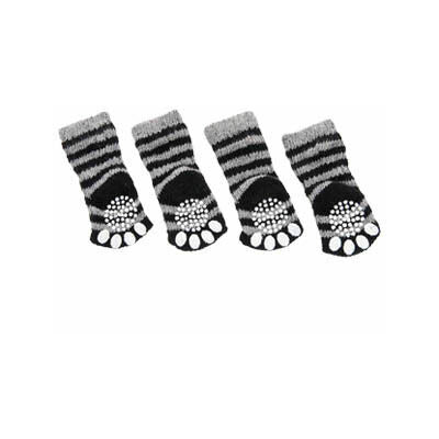 Flamingo Anti-Slip Socks for Dogs M 52x40mm BLACK/GREY