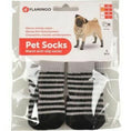 Load image into Gallery viewer, Flamingo Anti-Slip Socks for Dogs S 45x35mm BLACK/GREY, 4 pcs
