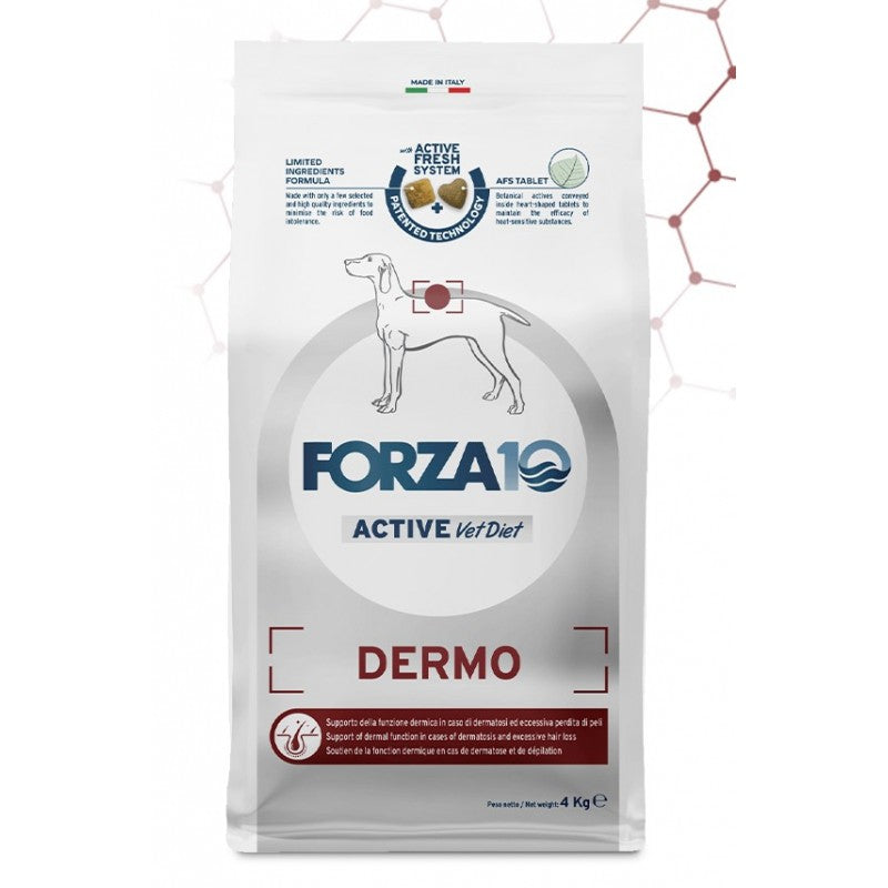 Forza10 Adult Dog Dermo Active, alimento seco para perros con pescado, 4 kg