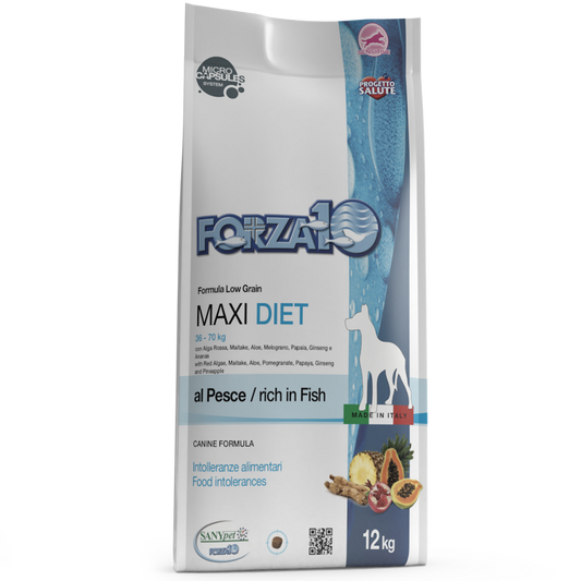 Forza10 Maxi Diet Sausā barība pieaugušiem suņiem ar zivi, 1,5kg