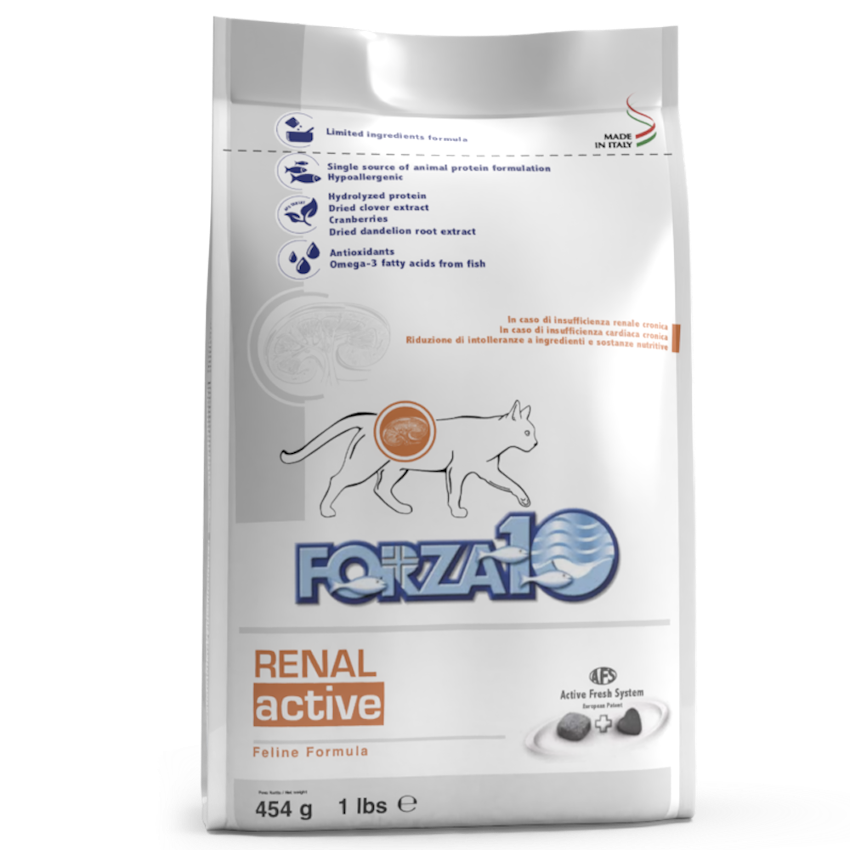 Forza10 Adult Cat Renal Active, Dry Cat Food With Fish, 1.5 kg