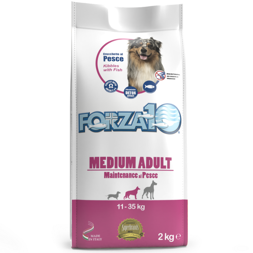 Forza10 Medium Adult Maintenance Sausā barība suņiem ar zivi, 12,5kg