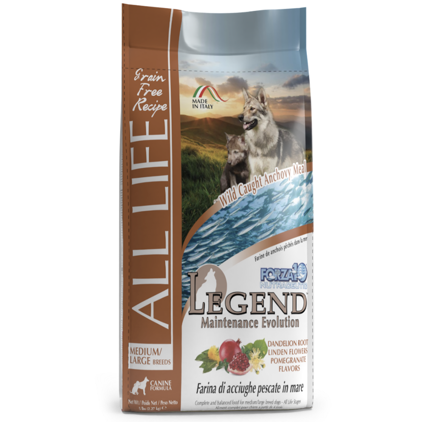 Forza10 Dog Legend All life Medium/Large Dry Dog Food With Anchovy, 2,27kg