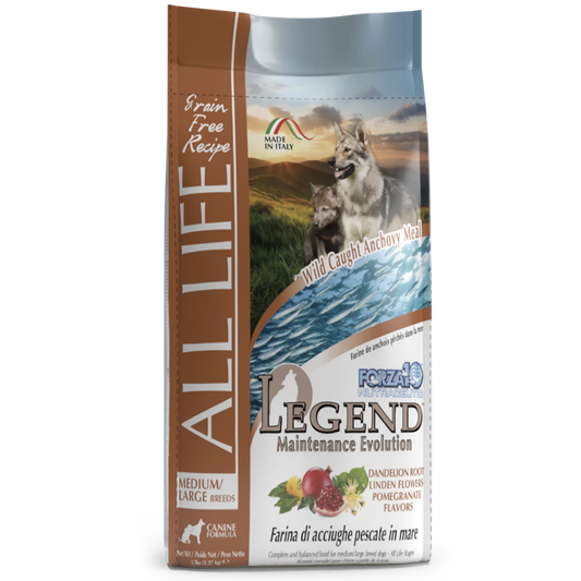 Forza10 Dog Legend All life Medium/Large Dry Dog Food With Anchovy, 2,27kg