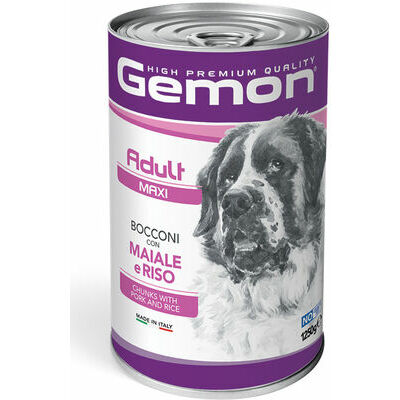 GEMON Dog chunkies Adult MAXI with pork & rice 1.250 kg