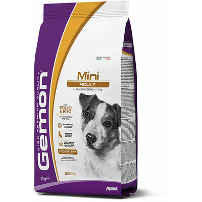 GEMON Dog MINI Adult with chicken & rice 3 kg - barība suņiem