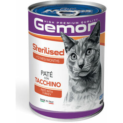 GEMON Wet Cat patee Sterilised with turkey 400 g