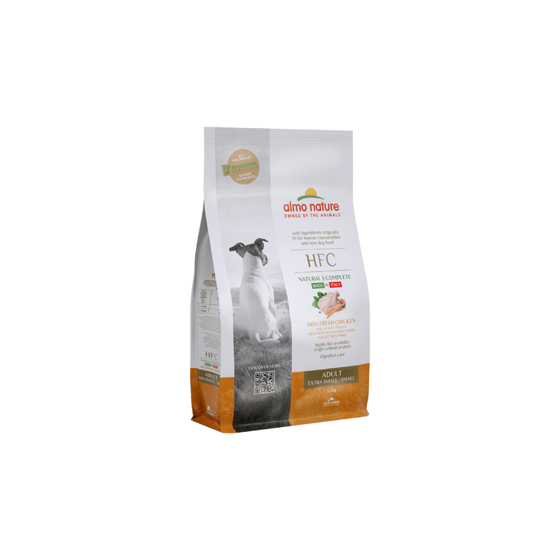 Almo Nature HFC Adult Dry Dog Food With Chicken, For XS/S Dogs, 1.2kg