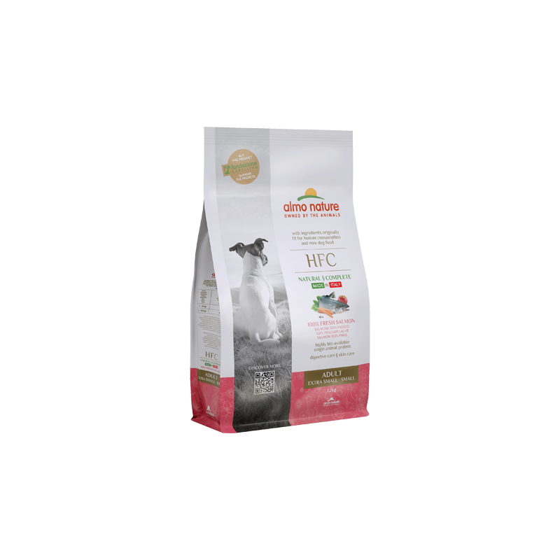 Almo Nature HFC Adult Dry Dog Food With Salmon, for XS/S dogs, 1.2kg