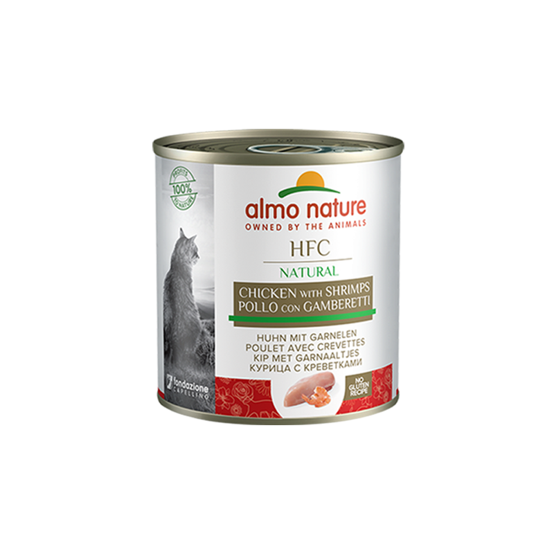 Almo Nature HFC Natural Wet Cat Food With Chicken and Shrimps, 280g