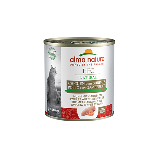 Almo Nature HFC Natural Wet Cat Food With Chicken and Shrimps, 280g