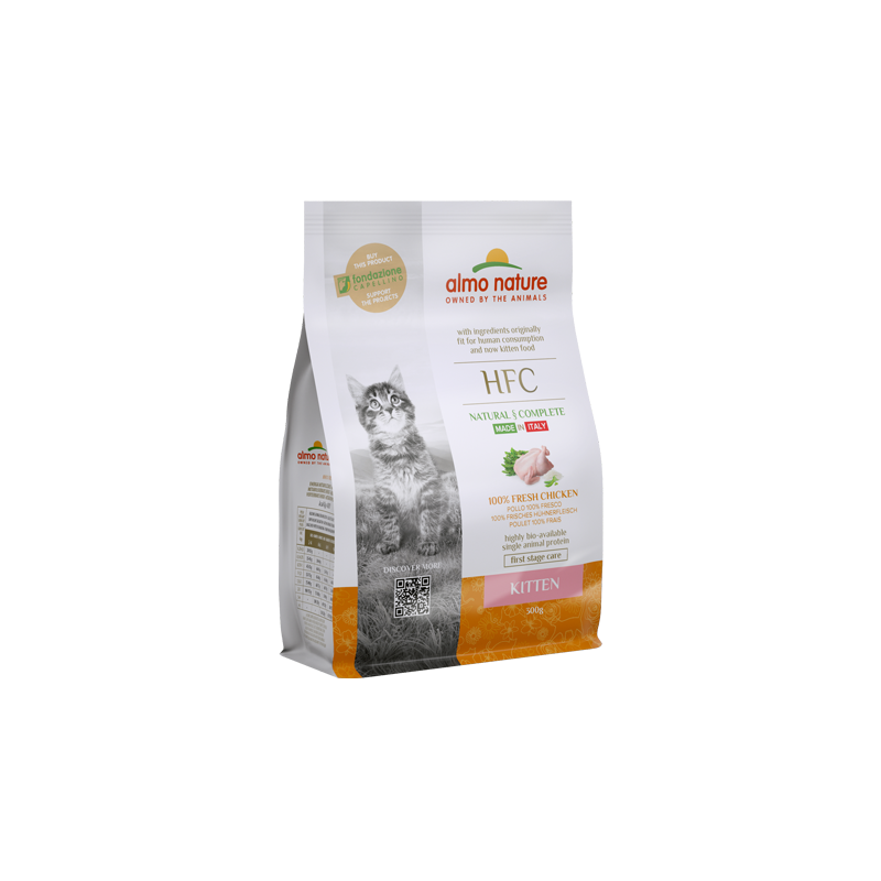 Almo Nature HFC Kitten Torrfoder för Kattungar med Kyckling, 300g