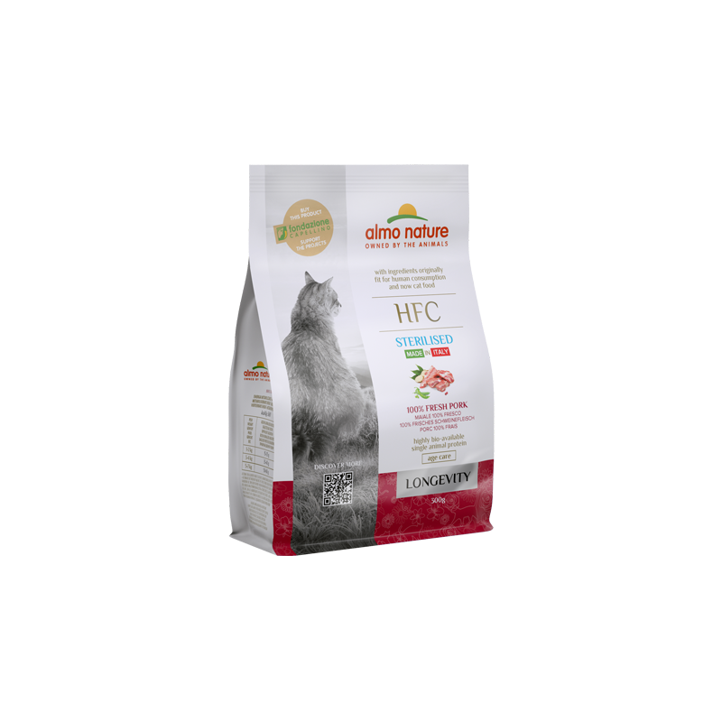 Almo Nature HFC Longevity Adult Dry Cat Food With Pork, 300g