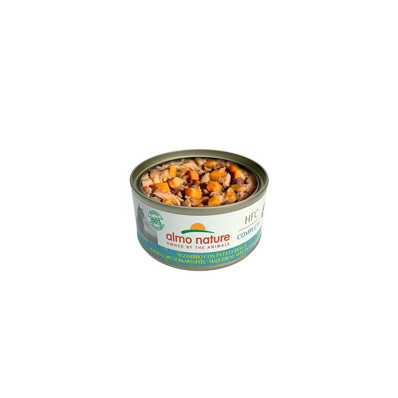 Almo Nature HFC COMPLETE Wet Cat Food With Mackerel and Sweet Potatoes, 70g