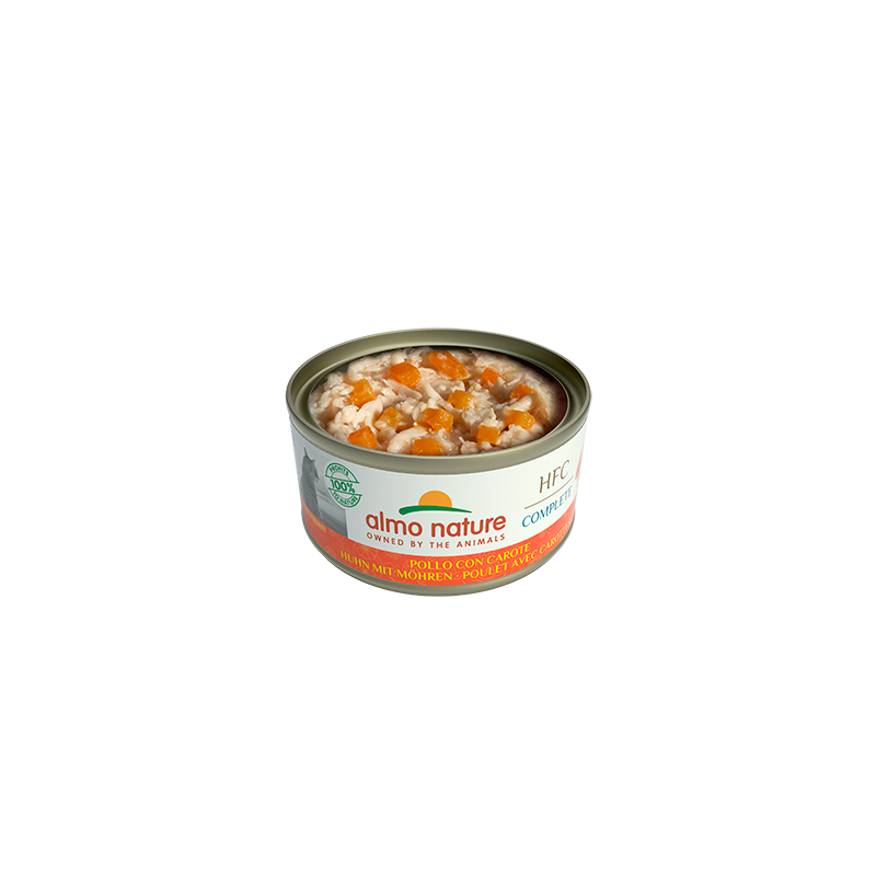 Almo Nature HFC COMPLETE Wet Cat Food With Chicken and Carrots, 70g