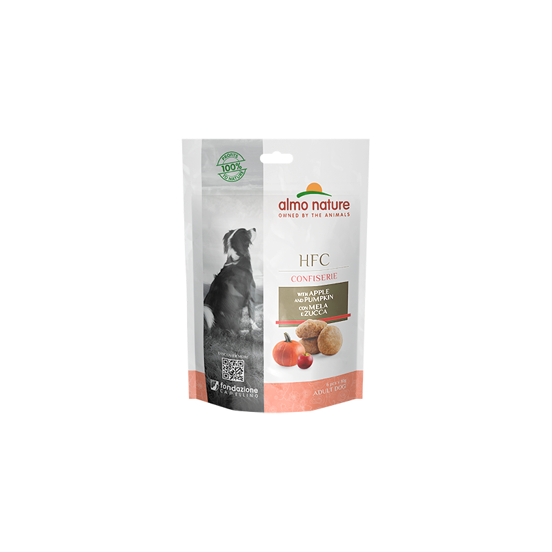 Almo Nature HFC Confiserie Golosinas para Perros con Manzana y Calabaza, 6x10g