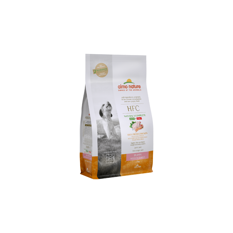 Almo Nature HFC PUPPY Dry Dog Food With Chicken, for M/L dogs, 1.2kg