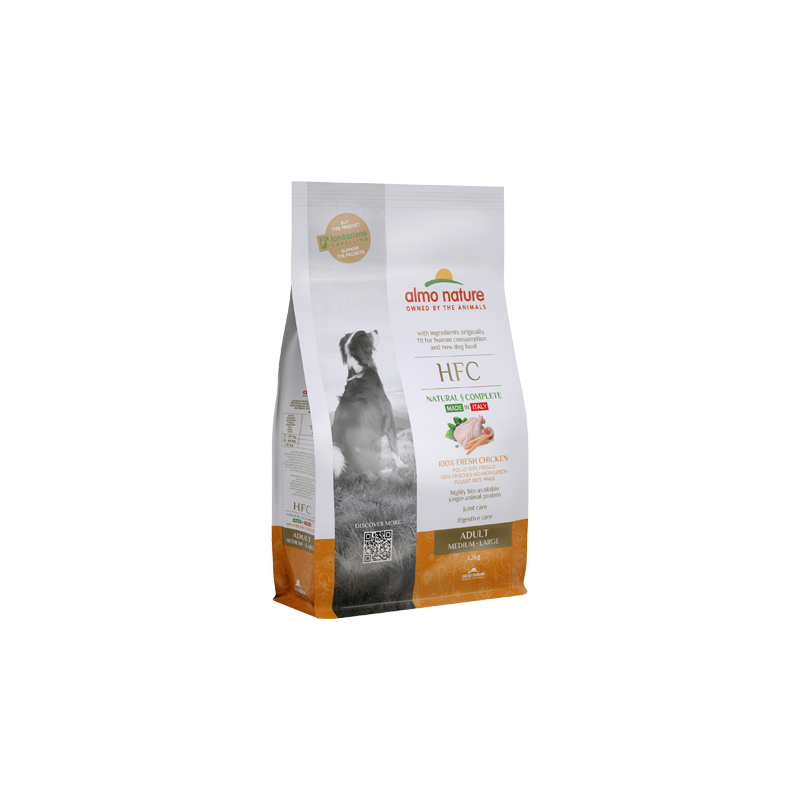 Almo Nature HFC DOG Adult Dry Dog Food With Chicken, For M/L Dogs, 8kg