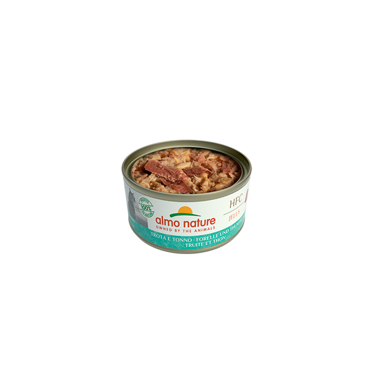 Almo Nature HFC JELLY Wet Cat Food With Trout and Tuna in Jelly, 70g