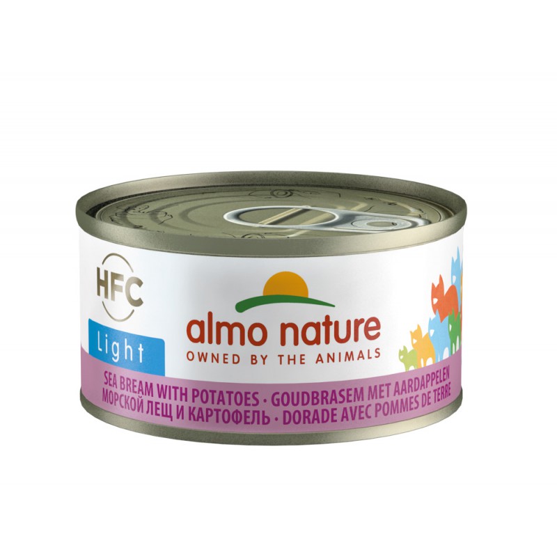 Almo Nature HFC JELLY Wet Cat Food With Sea Bream and Potatoes, 70g x 12