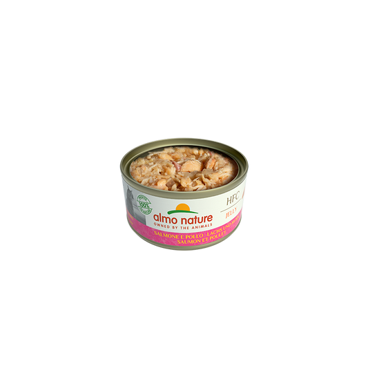 Almo Nature HFC JELLY Wet Cat Food With Salmon and Chicken in Jelly, 70g