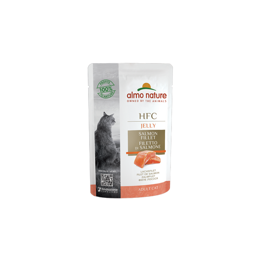 Almo Nature HFC JELLY Wet Cat Food With Salmon In Jelly, 55g