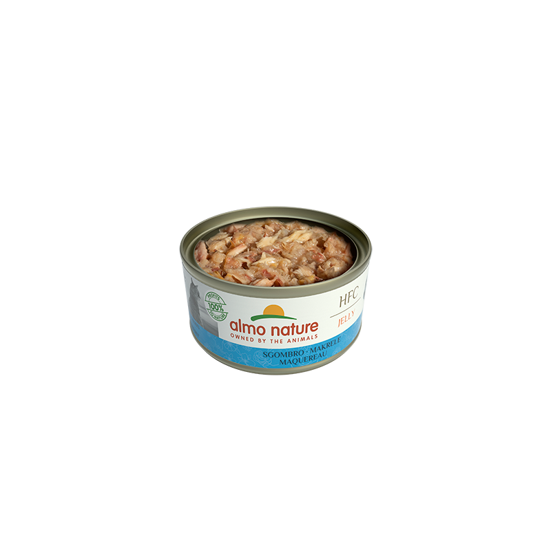 Almo Nature HFC JELLY Wet Cat Food With Mackerel in Jelly, 70g x 12