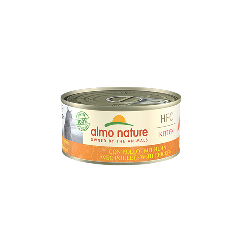 Almo Nature HFC Kitten Wet Cat Food With Chicken, 150g x 12