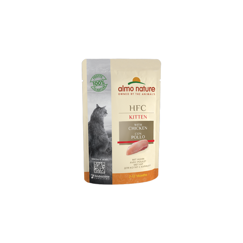Almo Nature HFC Kitten Nassfutter fr Katzen mit Huhn, 55 g  ZuZu.land